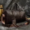 Luxo couro genuíno das mulheres dos homens saco de viagem de couro de vaca carry on bagagem saco de viagem bolsa de ombro masculino feminino fim de semana duffle saco 240305