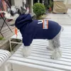 Designer cão clássico carta padrão casacos de cão macio escovado velo roupas para cães moletom para chihuahua frio inverno pet hoodie para cães pequenos médios S A977