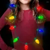 Pendanthalsband 4 Pack Led Light Up Christmas Bulb Necklace Perfekt val för festfirande Holiday Bar