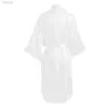 Sexy Pyjamas Satin Silk Pajamas Bathrobe Spring And Autumn New Sexy Morning Robe With Feather Long Sleeved Outwear Robe Nightgown 24318