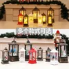 Party Decoration Flame Wind Lamp Santa Claus LED Lighting Accessories Candlestick