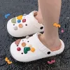 Flops Women Beach Slippers Girl EVA Hole Sandals Outdoor Casual Flat Clogs Women Home Cute Garden Flip Flops Ladies Charm DIY Slides