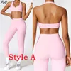 Lu Align Sexy Yoga 2pcs Sports Set Women Comt Quick Dry Running Fiess Suits High Waist Tight Leggings Leisure Workout Sport