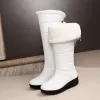 Сапоги SgeSvier Winter Warm Down Down Tablerance Fabry Murs Plush Women Snow Boots Платформы плюс размером 44 колена белые черные туфли