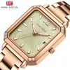 Mini Focus Brand Ins Style Light Luxury Small Square Beimu Face Glow Steel Band Women's Watch 0472L