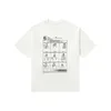 Designer T-shirt Hög version Alfanumerisk stil Kort ärm Cut-Out Digital broderi Löst T-shirt för män och kvinnor0g57