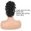 Chignon Houyan Synthetic Afro Puff Bun Curly Curly Bun Mohawk Ponytail Hair Clip مع مقطع للنساء السود