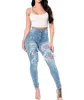 Wysoka talia Women Rise Dżinsy Moda Elastyczne Slim Hip Lift Dżinsowe Pencil Pants Scals Female Spodni S3xl Drop Ship 240311