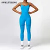 Kvinnors träningsdräkter Tracksuit Set Jumpsuits Workout Rompers Sportwear Gym Set Sport Fitness Workout Clothes Women Bodysuit 24318