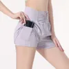 2024Aloyoga été nouveau short de Yoga Anti-éblouissement short de sport femme plissé taille haute course et Fitness été cyclisme pantalons chauds marque mouvement Shorts