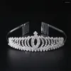 Hårtillbehör Kvalitet Fashion Girl With Comb Clasp Bride Headbonad Headwear Hoop Headband Princess Diamond Crown
