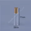 Bottles 10pcs 5ml 10ml Square Roll On Glass Bottle Roller Ball for Perfume Essential Oil Vials with Roller Metal Makeup Tools
