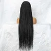 Synthetic Wigs Synthetic Lace Front Wigs Braided Wigs 13x6 Lace Front Braids Wig Knotless Box Braids Wigs With Baby Hair for Black Women 240329