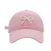 Casquettes de balle Chapeau de sport de plein air Camping de montagne avec perle Bow Girl réglable 28TF