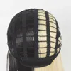 Synthetische pruiken 3494 Xi.Rocks Kort Ombre Voor Vrouwen Recht SIA Cosplay Zwart Blond Bob Pruiken met pony Synthetisch vals haar 240329