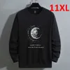 Herrtröjor tröjor stor storlek tröja 11xl 10x ljerna tryck tröja mode kausal o-hals hoodies man plus storlek 10xl 11xl 24318