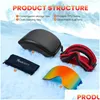 Ski Goggles Magnetic Set Antifog 100% Uv400 Protection Snow Snowboard For Men Women Otg Over Glasses Skiing Eyewear Drop Delivery Spor Otez7