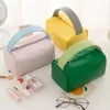 Kosmetiska väskor godis färg resväska för kvinnor läder handväska makeup arrangör kvinnlig toalettartikat utgör fall lagring 2#