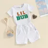 Conjuntos de roupas Endorothii Baby Boy Little Brother Roupas Verão Manga Curta Lil Bubs Camisa e Casual Bolso Shorts Outfits Set