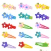 Accessori per capelli Neonate Mollette Clip Forcine per capelli Fermacapelli per fiori per bambini Bambini Solido Sicurezza Semplice Carino Clip Bb Bambini Kfj367 Dro Dhkoi