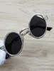 2020 Yuvarlak Güneş Gözlüğü Steampunk Metal Çerçeve Rhinestone Clear Lens Retro Daire Çerçevesi Güneş Gözlüğü T2001067842973
