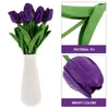 Flores decorativas 12pcs tulipas ornamentos de tulipa realistas velas flutuantes artificiais buquê de enchimentos de vasos