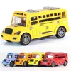 Diecast modelo carros ônibus escolar modelo carro para crianças brinquedos crianças brinquedos educativos carros em miniatura jogo veículo inércia roda meninos presente de aniversário l2403