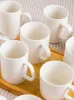 Mugs Creative Pure White Cup El Mug Ceramic Water Gravering Förenklad kaffeannonsering