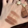 Sombra de olho 9 cores glitter paleta de sombra chocolate marrom shimmer fosco acrílico sombras paleta impermeável maquiagem coreana cosméticosl2403