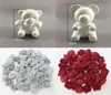 Fleur artificielle Rose bricolage blanc mousse ours moule Teddy pour la Saint-Valentin cadeaux fête d'anniversaire décoration de mariage artisanat Whole9366745