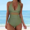 Damskie stroje kąpielowe seksowne głębokie V One Piece Swimsuit Kobiet Kobiety bez pleców żeńskie Monokini Bathers Bathing Suits Summer Beach Wear