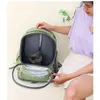 Mochila transportadora para gatos, bolsa transparente para transporte de animais de estimação, respirável, para atividades ao ar livre, espaço para gatos