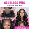 Glueless lace front wigs Prelucked Human Body Wave Hair Wig 5x5 Closure HD Transparent Upgrade Pre cut Ready baby hair