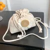 Shoulder Bags Women Crossbody Bag Summer Beach Straw Fashion Clutch Large Woven Drawstring Solid Flower Messenger Knitted