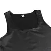 Black Mens Faux Leather Sleeveless Vest Tank Top Clubwear Undershirt Waistcoat Sexy Mens Clubwear Smooth Tank Top Undershirt 240318