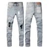 Men's Jeans Designer PURPLE BRAND For Men Women Pants Summer Hole Hight Quality Embroidery Jean Denim Trousers Mens