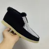 Boots Multicolor Suede Slipon Snow Booties Warm Women Winter Shoes Luxury Fur Walk Shoes Round Toe Comfort Sole Ankle Wool Boots