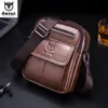 BULLCAPTAIN 2024 Mens Genuine Leather Messenger Shoulder Bag Cowhide Male Small Casual Crossbody Fashion handbags 240311