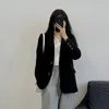 Kvinnors kostymer Ytterkläder solida rockar för kvinnor blazer kvinna lös jacka kläder koreanska lyxkläder i marknadsföring tar vinter 2024 på