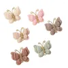 Hair Accessories 6Pcs/Lot Handmade Knit Yarn Butterfly Bow Baby Clips 1.7" Crochet Hairpins Girls Holiday Gift