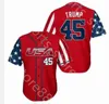 2023 Custom S-4XL Team USA Baseball Jersey Trump Mike Trout Trea Turner Adam Ottavino Mookie Betts Nolan Arenado Kyle Schwarber Kyle Tucker Pete Alonso J.