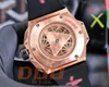 Orologio di marca di lusso Originale Passa il test del diamante moissanite VVS 45mm Automatico in oro rosa da uomo Orologi orologio da polso di design Orologio meccanico hip hop di alta qualità