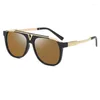 Solglasögon 2024 Luxury Metal Frame Men's and Women's Design UV400