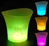 5L Champagne Luminous Ice Bucket Speaker KTV Beer Ice Bucket Portable LED Bluetooth Round Plastic Ice Bucket Speaker