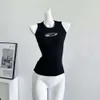 Designer Cropped Top Knit Tank Dlesel T-shirt évider Tee femmes tricots femmes tops sexy sans manches yoga t-shirts d'été gilet Wholeasle
