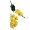 Fleurs décoratives orchidée papillon artificielle Durable 12 têtes orchidées en plastique pour Bouquets de mariée décorations pour la maison
