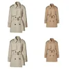 Womens Trench Coats Dfvf Elemental mi-longueur coupe-vent printemps et automne nouveau haut de gamme sens petit homme tempérament manteau femmes Drop D Otuya