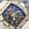 Hot Watch RM Watch Iconisch horloge Herenhorloge RM11-02 Holle schijf achter diamant twee plaatsen automatisch mechanisch horloge