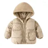 Down Coat Children's Boys Girls Winter Thickened Warm Hooded Cotton Jacket Casual Vest 2 Pack 2-9 Year Old Fashion Kids Garments