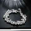 Bangle Wysoka jakość 925 Srebrna bransoletka 8 cali drobna mroźna bransoletka dla kobiet dla kobiet moda świąteczna biżuteria Akcesorial24